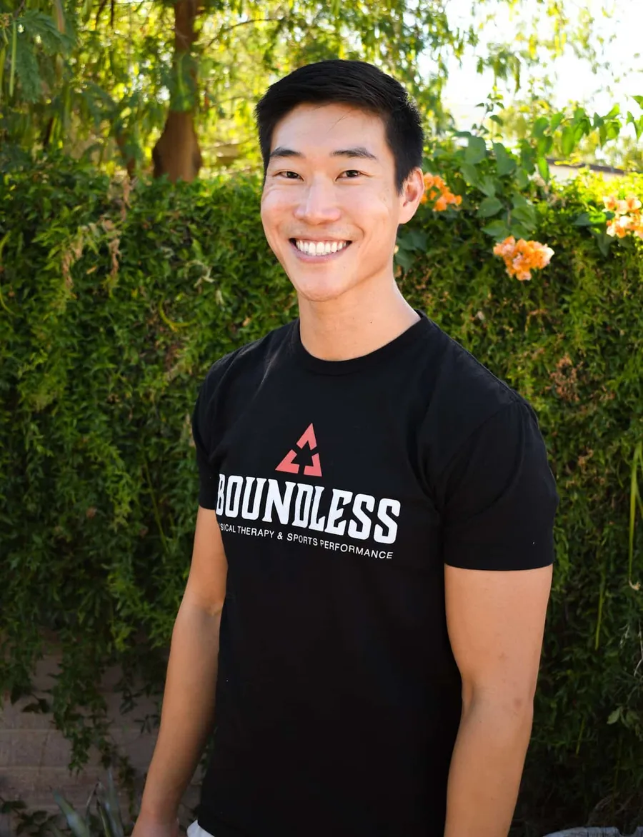 Dr. Phil Yoon, physical therapist, in a Boundless shirt